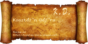 Kosztán Dóra névjegykártya